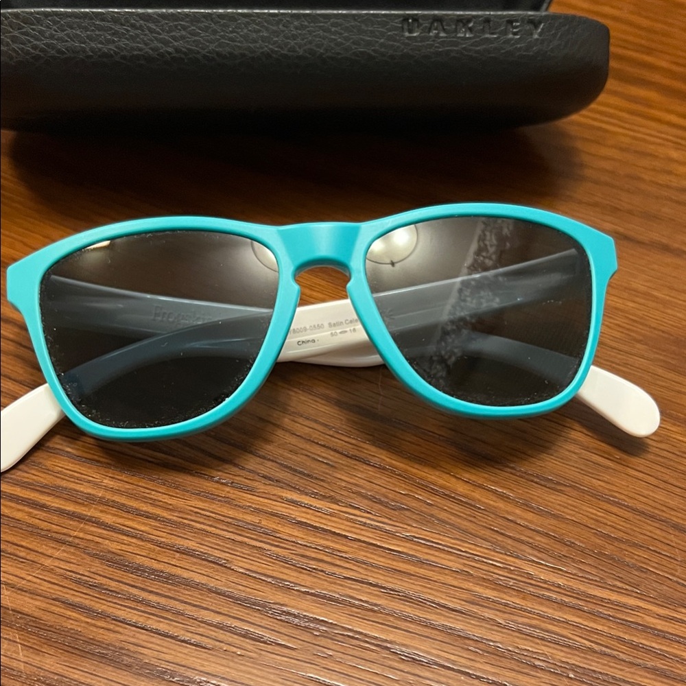 Oakley Authentic Kids Turquoise and White Sunglasses